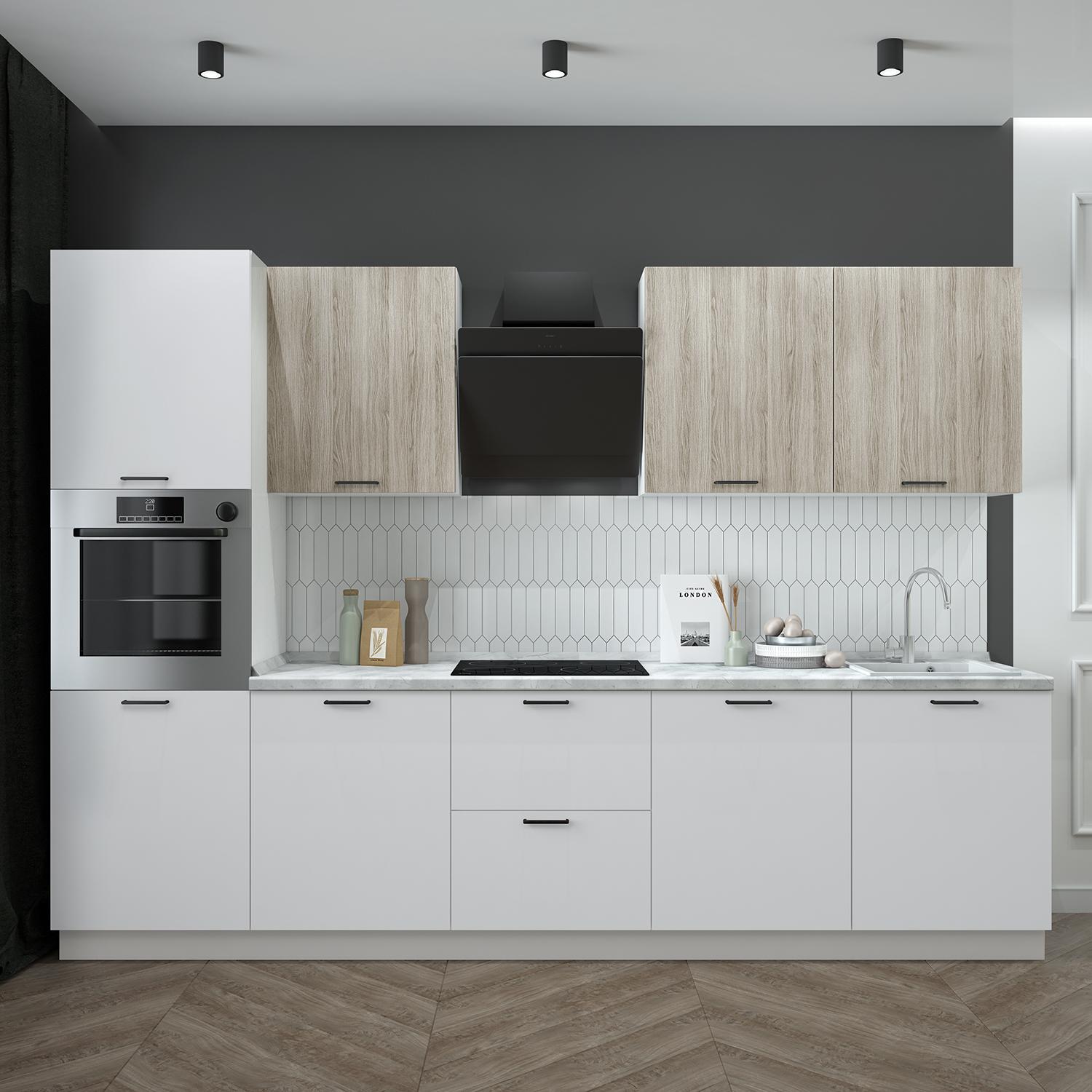 Кухонный гарнитур Рондо 1, 214х300х60 см