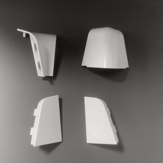 Комплект заглушек к плинтусу, белый